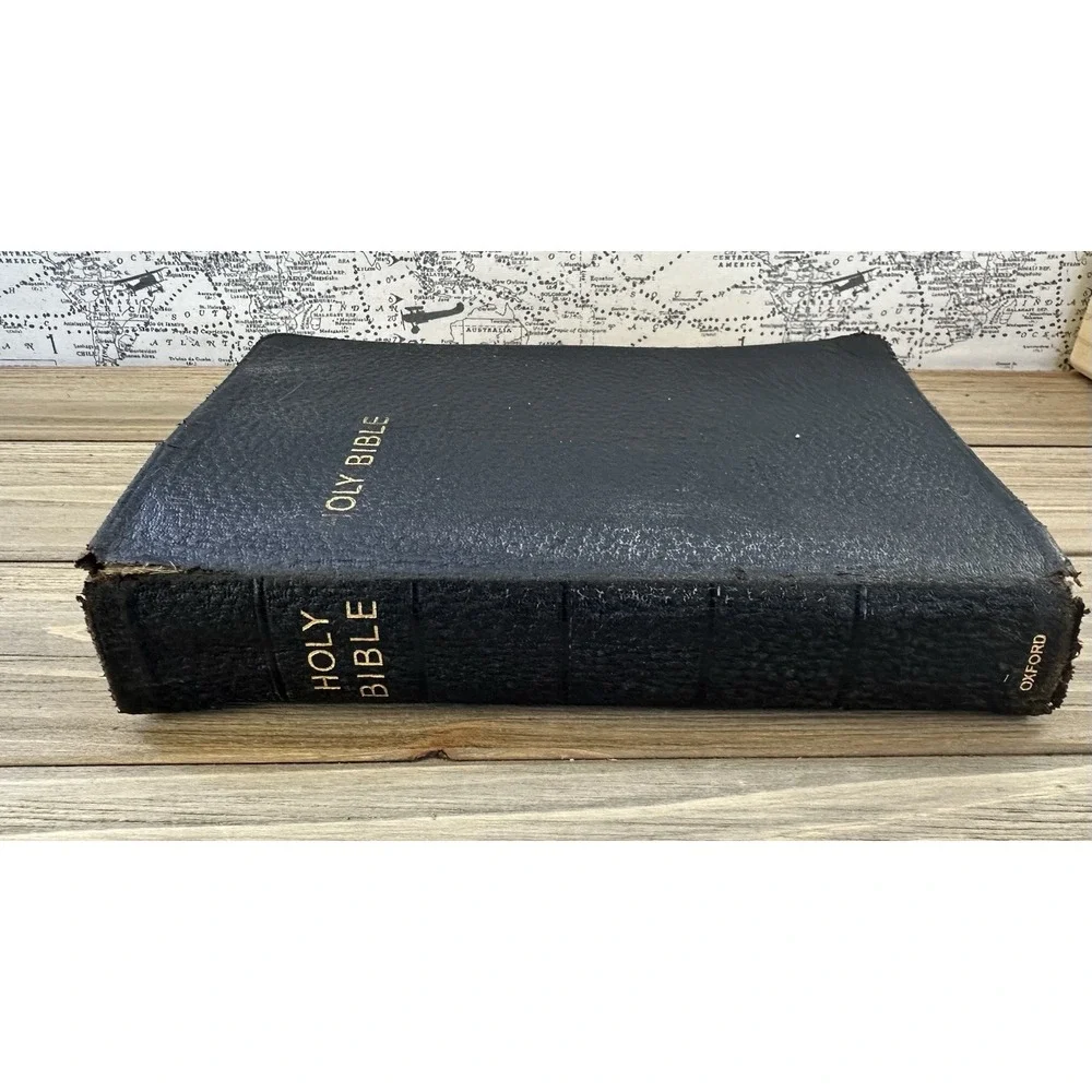 Bible KJV Oxford Press Leather Rare 1930s
